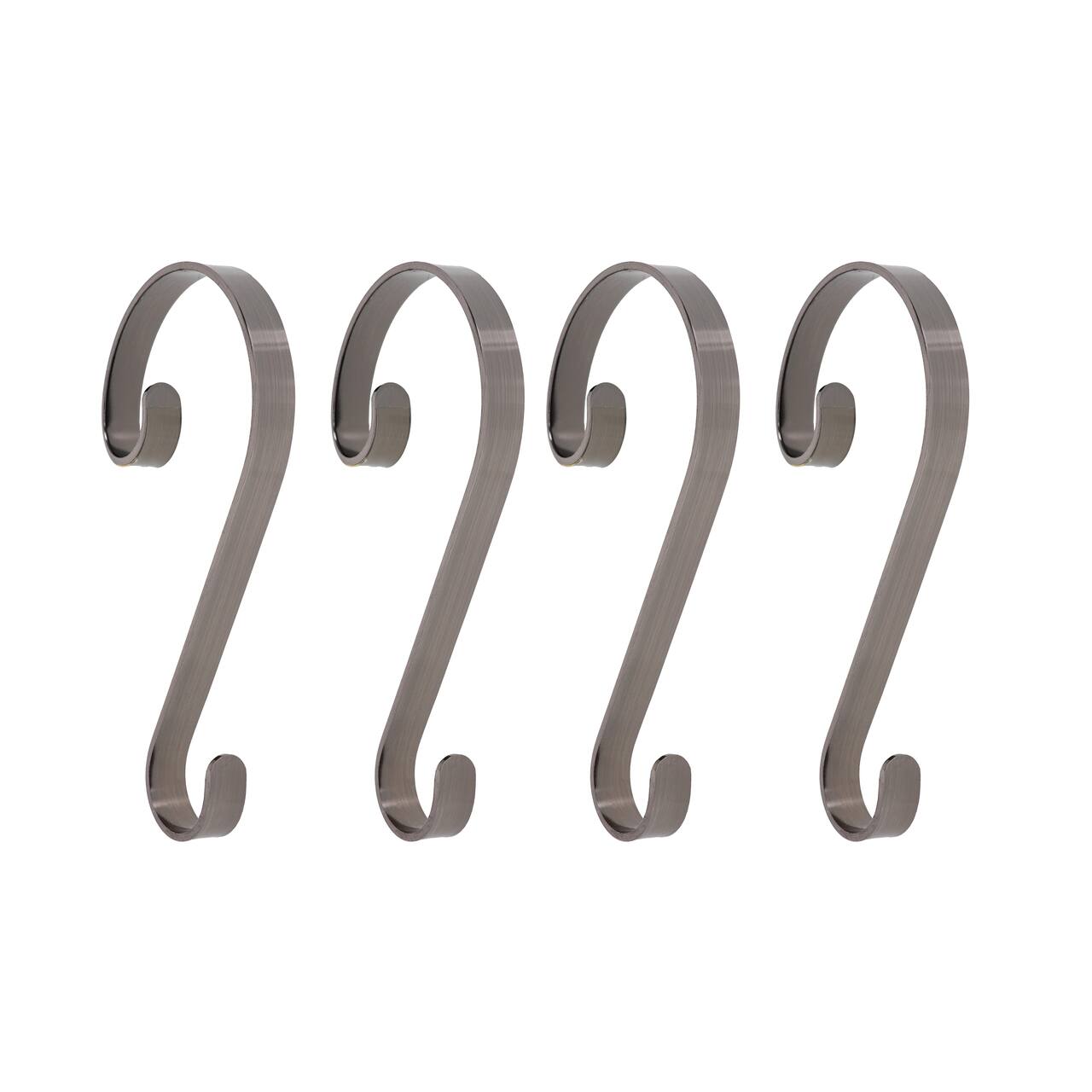 Haute Decor Stocking Scroll® Brushed Nickel Stocking Holders, 4ct.